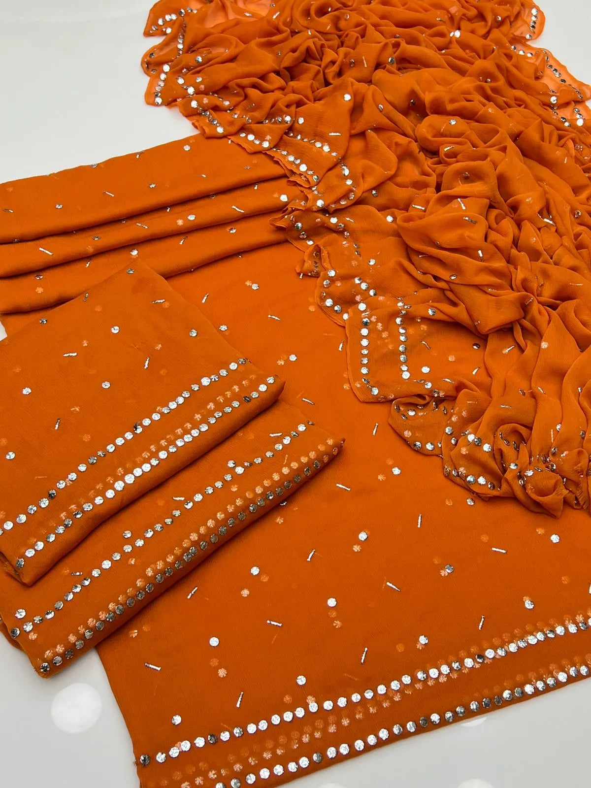 Handmade Button Chawal Mukesh Work 2 pc